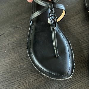 Michael Kors black flat Sandals